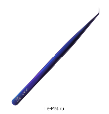 Пинцет профессиональный Le Maitre "Expert" BLUE-PURPLE L 45-5 LONG (14 см)