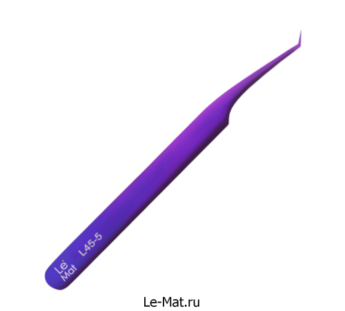 Пинцет профессиональный Le Maitre "Expert" BLUE-PURPLE L 45-5 Пинцет профессиональный Le Maitre "Expert" BLUE-PURPLE L 45-5
