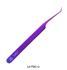 Пинцет профессиональный Le Maitre "Expert" BLUE-PURPLE L 45-7