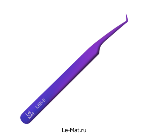 Пинцет профессиональный Le Maitre "Expert" BLUE-PURPLE L 65-5