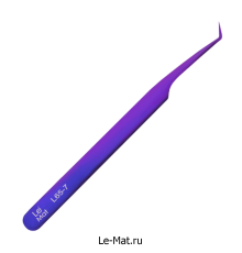 Пинцет профессиональный Le Maitre "Expert" BLUE-PURPLE L 65-7