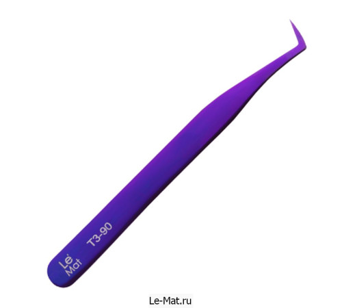 Пинцет профессиональный Le Maitre "Expert" BLUE-PURPLE T3-90 Пинцет профессиональный Le Maitre "Expert" BLUE-PURPLE T3-90