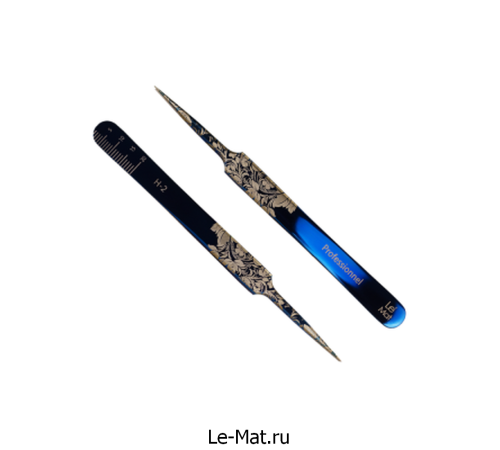 Пинцет профессиональный Le Maitre "Professionnel" Laser "Agate Folk" H-2
