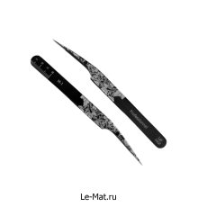 Пинцет профессиональный Le Maitre "Professionnel" Laser "Black Folk" H-1