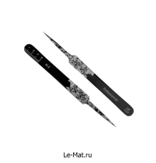 Пинцет профессиональный Le Maitre "Professionnel" Laser "Black Folk" H-2