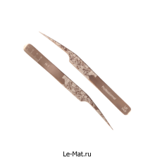 Пинцет профессиональный Le Maitre "Professionnel" Laser "Rose Gold Folk" H-1