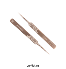 Пинцет профессиональный Le Maitre "Professionnel" Laser "Rose Gold Folk" H-2