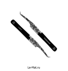 Пинцет профессиональный Le Maitre "Professionnel" Laser "Black Folk" L 45-5