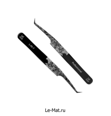 Пинцет профессиональный Le Maitre "Professionnel" Laser "Black Folk" L 45-7