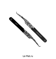 Пинцет профессиональный Le Maitre "Professionnel" Laser "Black Folk" L 65-5