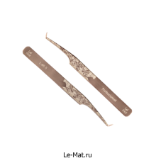 Пинцет профессиональный Le Maitre "Professionnel" Laser "Rose Gold Folk" L 65-5
