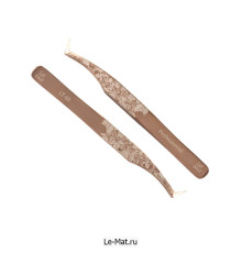 Пинцет профессиональный Le Maitre "Professionnel" Laser "Rose Gold Folk" LT-65