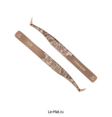 Пинцет профессиональный Le Maitre "Professionnel" Laser "Rose Gold Folk" T2-65